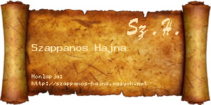 Szappanos Hajna névjegykártya